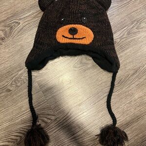 Brown Bear Knit Kids Hat
